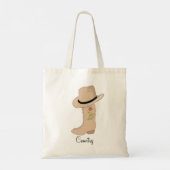 Land Beige Pet en Boots met ventilator Tote Bag (Achterkant)