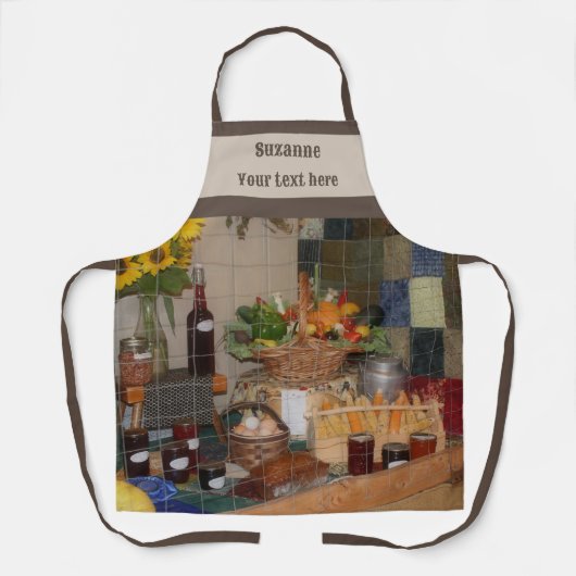 Land Beurs Boerderij Oogst Display Gepersonaliseer Schort (Voorkant)