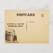 Land Bewaar de datum Kaart voor uw rustieke bruilo (Achterkant)