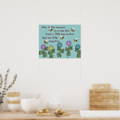 Land Bijen en Bloemen Kindeerversje Poster (Keuken)
