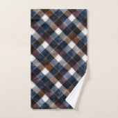 Land Blauw Rood Wit Grijs Vierkanten Bad Handdoek (Handdoek)