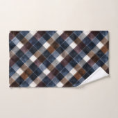 Land Blauw Rood Wit Grijs Vierkanten Bad Handdoek (Handdoek)