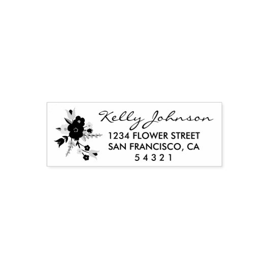 Land Bloemen Adres Stempel (Design)