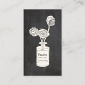 Land Bloemen Bloemist Chalkboard Visitekaartje (Voorkant)