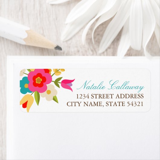 Land Bloemen Bruiloft Retouradres Labels (Insitu)