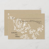 Land Bloemen Bruiloft RSVP (Voorkant / Achterkant)