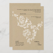 Land Bloemen bruiloft uitnodiging (Voorkant / Achterkant)