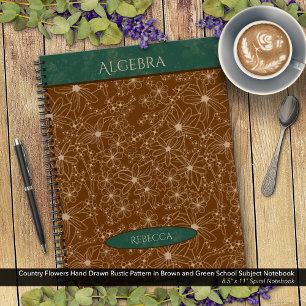 Land Bloemen Bruin Groene School Onderwerpnaam Notitieboek