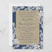  Land Bloemen en Burlap Kaart (Voorkant)