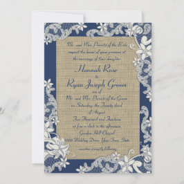  Land Bloemen en Burlap Kaart