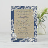  Land Bloemen en Burlap Kaart (Staand voorkant)