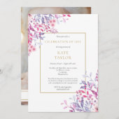 Land Bloemen Foto Begrafenis Viering van het leven Kaart (Voorkant / Achterkant)