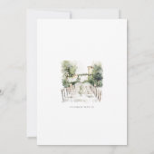 Land Bloemen Groen Zomer Bruiloft Kaart (Achterkant)