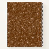 Land Bloemen Hand getrokken Patroon Tan Notitieboek (Achterkant)