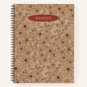 Land Bloemen Hand getrokken Patroon Tan Notitieboek (Voorkant)