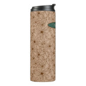 Land Bloemen Hand getrokken Patroon Tan  Thermosbeker (Gedraaid links)