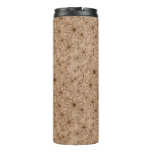 Land Bloemen Hand getrokken Patroon Tan  Thermosbeker (Achterkant)