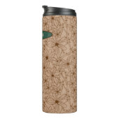Land Bloemen Hand getrokken Patroon Tan  Thermosbeker (Geroteerd rechts)