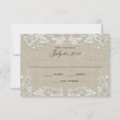 Land Bloemen Kant Design Huwelijksreactie Kaart (Voorkant)