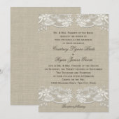 Land Bloemen Kant Design Trouwen Kaart (Voorkant / Achterkant)