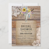 Land Bloemen Koe Schedel Bridal Douche uitnodiging (Voorkant)