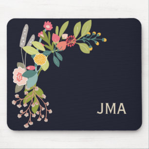 Land Bloemen met Monogram Muismat