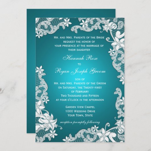  Land Bloemen Ontwerp Aqua Kaart (Voorkant / Achterkant)