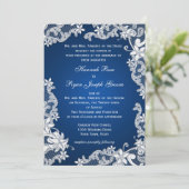  Land Bloemen Ontwerp Blauw Kaart (Staand voorkant)