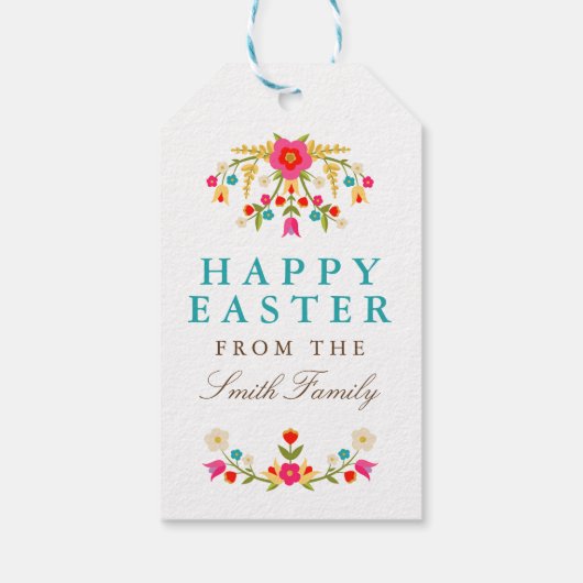 Land Bloemen Paasgeschenk Labels Cadeaulabel (Achterkant)