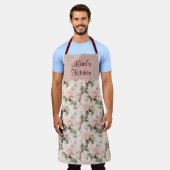 Land Bloemen Rozen overal print gepersonaliseerd Schort (Gedragen)
