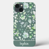 Land Bloemen Sage Groene handtekening Case-Mate iPhone Case (Achterkant)