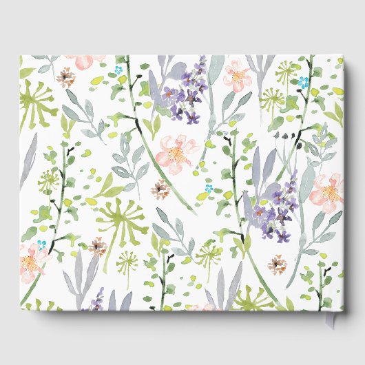 land Bloemen waterverf gastenboek (Achterkant)