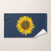 Land Bloemen Zonnebloemen Zomer Marine Blauw Bad Handdoek (Handdoek)