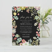 Land Bloementuin Vrijgezellenfeest uitnodigen Kaart (Staand voorkant)