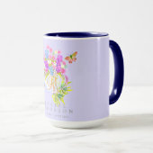 Land Bloemenwater Kan Monogram Paarse Mok (Voorkant rechts)
