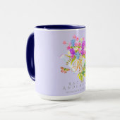 Land Bloemenwater Kan Monogram Paarse Mok (Voorkant links)