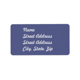 Land Blue Address Sticker