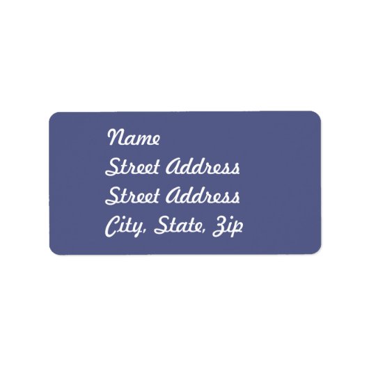 Land Blue Address Sticker (Voorkant)