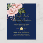 Land Blue Blush Roses Wedding Ampersand (Voorkant)