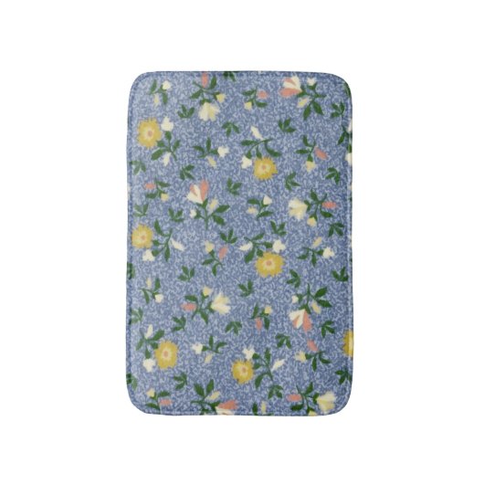 Land Blue Floral Badmat (Voorkant Verticaal)