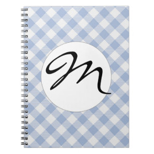Land Blue Gingham Notitieboek