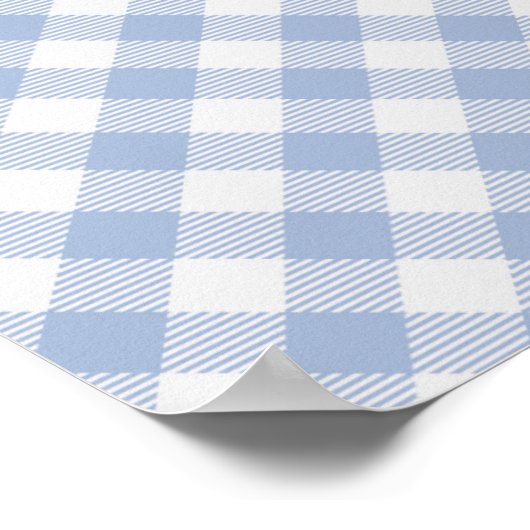 Land Blue Gingham Poster (Hoek)