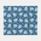 Land Blue Hydrangeas Fleece Deken (Voorkant (Horizontaal))