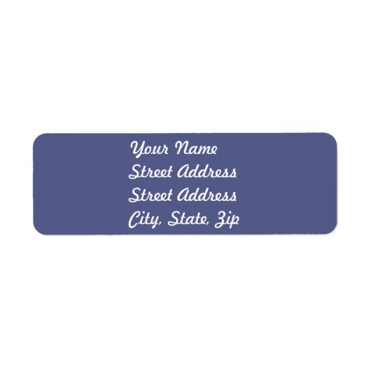 Land Blue Return Address Sticker (Voorkant)