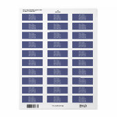 Land Blue Return Address Sticker (Full Sheet)