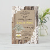 Land Boeket Hout Kant Rustieke Verjaardag Kaart (Staand voorkant)