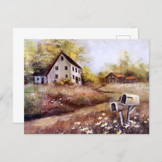 Land Boerderij Barn Rustic  Briefkaart