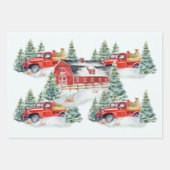 Land Boerderij Barn Truck Snowman Inpakpapier Vel (Voorkant 3)
