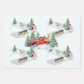 Land Boerderij Barn Truck Snowman Inpakpapier Vel (Voorkant)