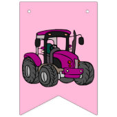 Land Boerderij Dieren Roze Achtergrond Verjaardag Vlaggetjes (Eerste vlag)